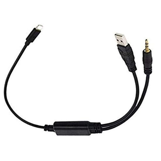 Picture of Qkansiw Auxillary Input Connector Car AUX Cable Stereo 3.5mm Interface Compatible with BM-W Y Cable