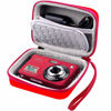 Picture of Carrying & Protective Case for Digital Camera, AbergBest 21 Mega Pixels 2.7" LCD Rechargeable HD/Kodak Pixpro/Canon PowerShot ELPH 180/190 / Sony DSCW800 / DSCW830 Cameras for Travel - Red