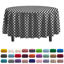 Picture of Exquisite 6-Pack Premium Plastic Tablecloth 84 Inch Round Plastic Table Cover - Checkered