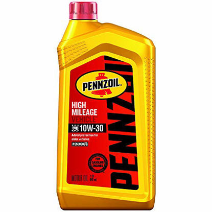 Picture of Pennzoil - 550022812-6PK High Mileage Motor Oil 10W-30 - 1 Quart (Pack of 6)