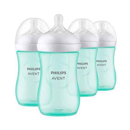 Picture of Philips Avent Natural Baby Bottle with Natural Response Nipple, Teal, 9oz, 4pk, SCY903/44