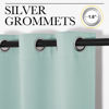 Picture of NICETOWN Aqua Blue Blackout Curtains 96" Long for Office, Dining Room, Guest Room, Sound Reducing Heat and Cold Block Curtain Panels for Modern Room Decorative (55" Wide by 96" Long, 2 Pieces)