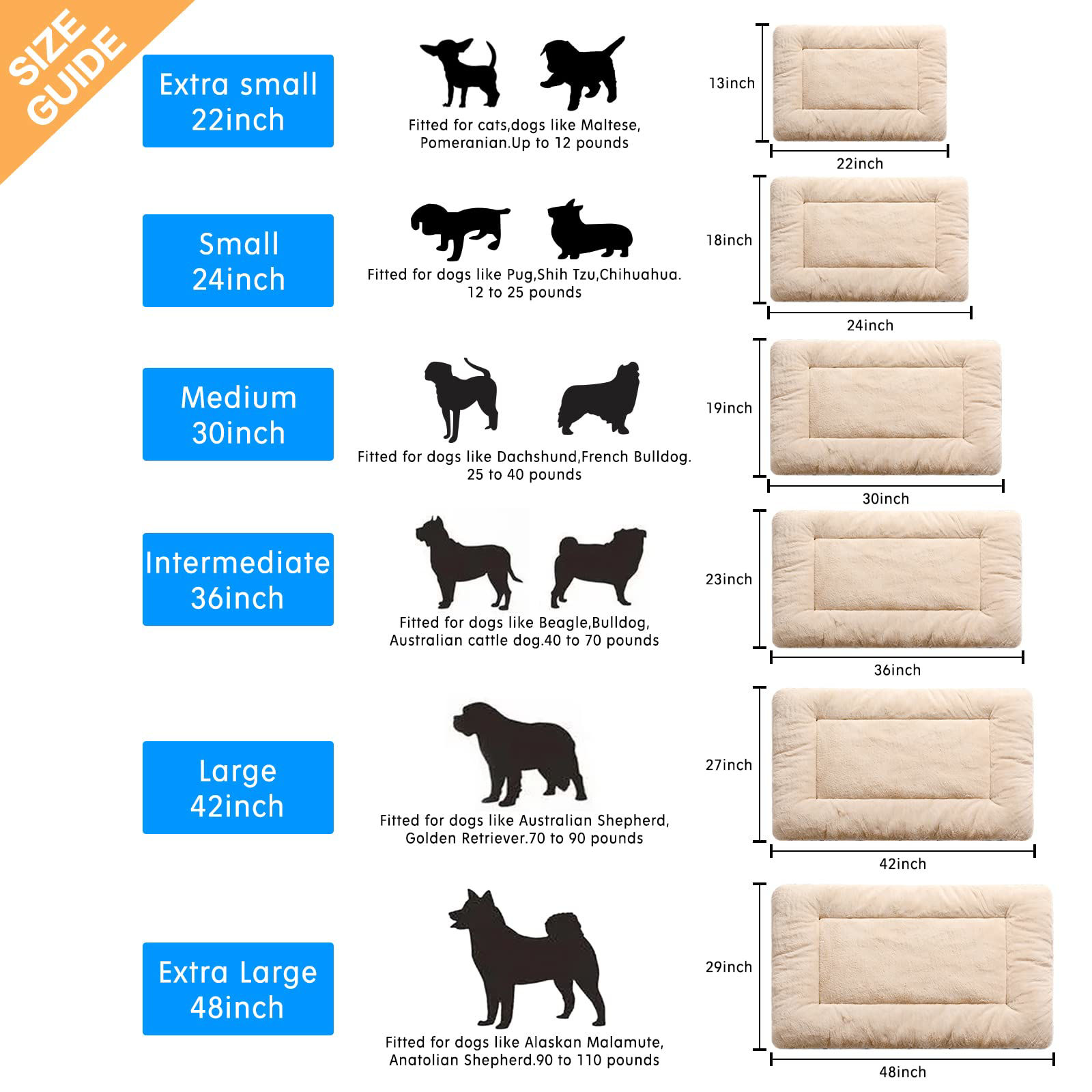 Photo inspiration: Visual Reference: Getuscart Dog Beds Crate Pad For Extra Large Dogs Fit
