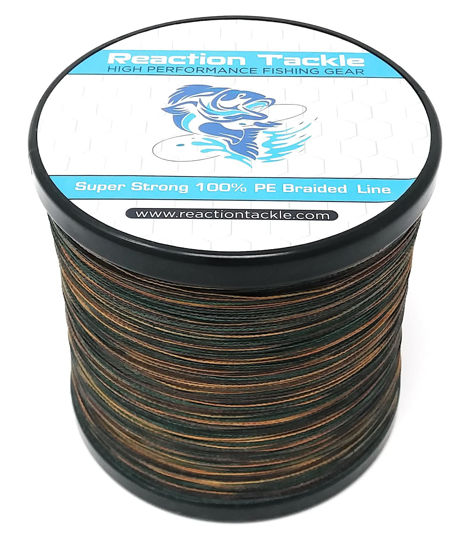 Picture of Reaction Tackle Braided Fishing Line Green Camo 65LB 1000yd