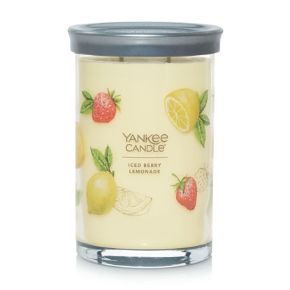 Picture of Yankee Candle Iced Berry Lemonade Scented, Signature 20oz Large Tumbler 2-Wick Candle, Over 60 Hours of Burn Time