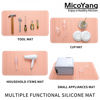 Picture of MicoYang Silicone Dish Drying Mat for Multiple Usage,Easy clean,Eco-friendly,Heat-resistant Silicone Mat for Kitchen Counter or Sink,Refrigerator or Drawer Liner Pink XXXXL 32 inches x 18 inches