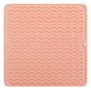 Picture of MicoYang Silicone Dish Drying Mat for Multiple Usage,Easy clean,Eco-friendly,Heat-resistant Silicone Mat for Kitchen Counter or Sink,Refrigerator or Drawer liner Pink M 12 inches x 12 inches