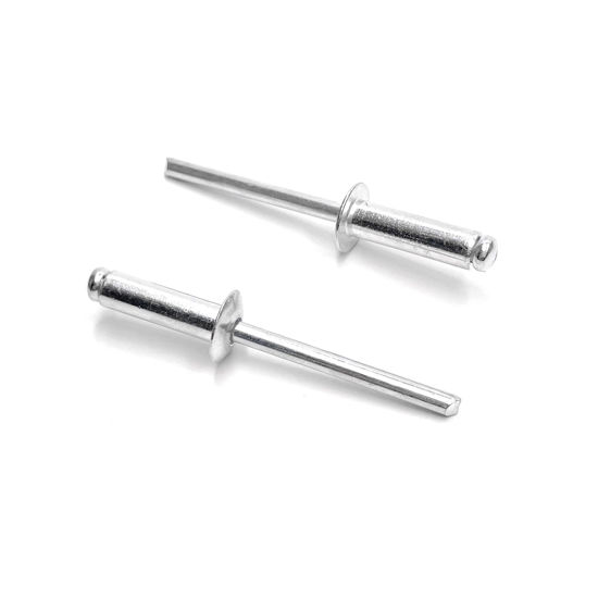 Picture of ISPINNER 100pcs 3/16" x 5/8" Aluminum Blind Rivets, 4.8 x 16mm Pop Rivets, Pack of 100 (Silver)