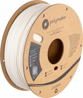 Picture of Polymaker PLA PRO Filament 1.75mm White, Powerful PLA Filament 1.75mm 3D Printer Filament 1kg - PolyLite 1.75 PLA Filament PRO Tough & High Rigidity 3D Printing PLA Filament White