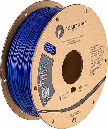 Picture of Polymaker PETG Filament 1.75mm, 1kg Strong PETG 3D Printer Filament Blue - PolyLite PETG Blue 3D Printing Filament 1.75mm, Dimensional Accuracy +/- 0.03mm, Print with Most 3D Printers