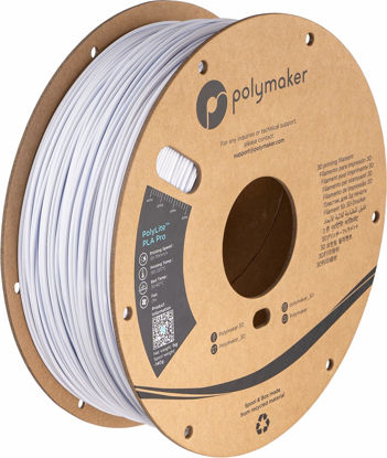 Picture of Polymaker PLA PRO Filament 1.75mm Cold White, Powerful PLA Filament 1.75mm 3D Printer Filament 1kg - PolyLite 1.75 PLA Filament PRO Tough & High Rigidity 3D Printing PLA Filament White
