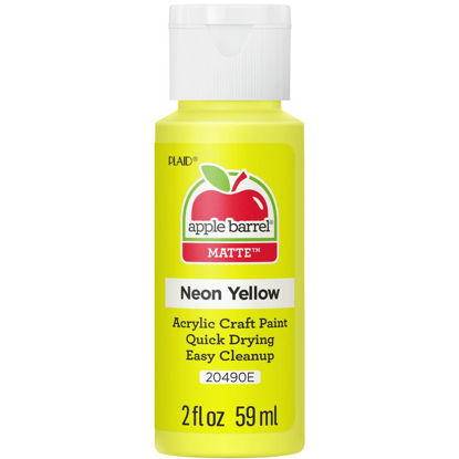 Picture of Apple Barrel Acrylic Paint in Assorted Colors (2 oz), 20490, Neon Yellow