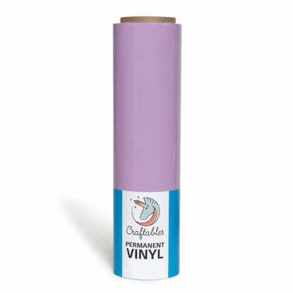 Picture of Craftables Lilac Vinyl Roll - Permanent, Adhesive, Glossy & Waterproof | 12" x 25' |for Crafts, Cricut, Silhouette, Expressions, Cameo, Decal, Signs, Stickers
