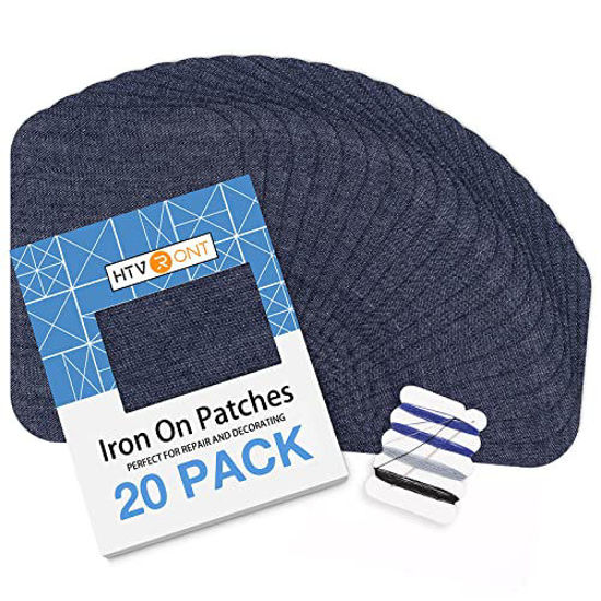 Iron on Patches for Clothing Repair 20PCS Jeans Denim Patches Kit 3 by  4-1/4