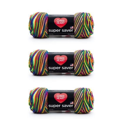 Picture of Red Heart Super Saver Mexicana Yarn - 3 Pack of 141g/5oz - Acrylic - 4 Medium (Worsted) - 364 Yards - Knitting/Crochet