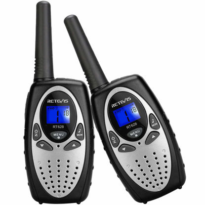 Picture of Retevis RT628 Kids Walkie Talkies, Long Range Walky Toky for Kids,Crystal Voice,Easy to Use, Toy for School Age Boys Girls, Gifts for Camping Hiking(Silvery,2 Pack)