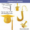Picture of Foaincore 2023 Year Preschool and Kindergarten Graduation Gown Cap Tassel Set with 2023 Charm Printed Stole for Kid Grad Gift (Yellow, 33)