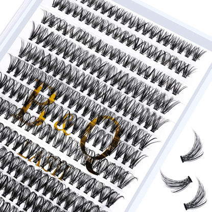 Picture of Lash Clusters 30D-0.07D-10-18MIX Individual Lashes 280 Clusters False Eyelash 30D 40D 50D Lash Clusters Extensions Individual Lashes Cluster DIY Eyelash Extensions at Home (30D-0.07D,10-18MIX)