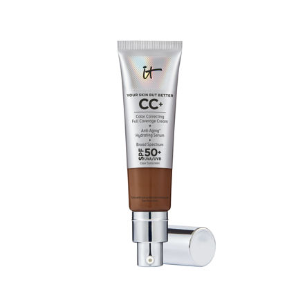 Picture of IT Cosmetics Your Skin But Better CC+ Cream, Neutral Deep - Color Correcting Cream, Full-Coverage Foundation, Hydrating Serum & SPF 50+ Sunscreen - Natural Finish - 1.08 fl oz