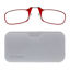 Picture of ThinOptics unisex-adult Reading Glasses + White Universal Pod Case | Red Frames, 1.50 Strength Readers Red Frames / White Case, 44 mm