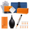 Picture of K&F Concept 32 Pack Camera Lens Cleaning Kit for Full Frame DSLR & Mirrorless Digital Cameras, Replaceable Lens Pen with Cleaning Swabs, Air Blower, Cleaning Cloth, Glasses Wipes & Case