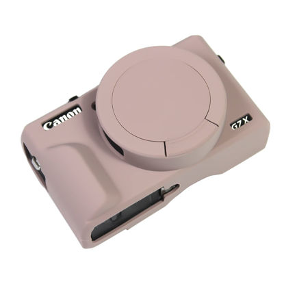 Picture of Easy Hood Case for Canon Powershot G7 X Mark III Digital Camera, Soft Silicone Protective Cover with Removable Lens Cover for Canon Powershot G7X Mark III DSLR Camera (Tiffany Pink)