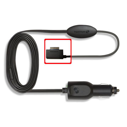 Picture of TOMTOM USB Lifetime Free Traffic Receiver Car Charger Vehicle Power Cable Cord for TOM TOM GO 1000 1005 1050 2050 2405 2435 2505 2535 LIVE World T GPS Navigator (PN 4UUC3B, 4UUC.001.03B, 4UUC.003.01)