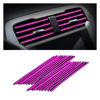 Picture of 20 Pieces Car Air Conditioner Decoration Strip for Vent Outlet, Universal Waterproof Bendable Air Vent Outlet Trim Decoration, Suitable for Most Air Vent Outlet, Car Accessories (Ice Purple)