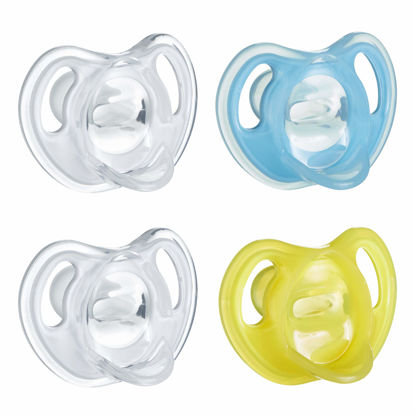 Picture of Tommee Tippee Ultra-Light Silicone Pacifier, Symmetrical One-Piece Design, BPA-Free Silicone Binkies, 6-18m, 4-Count