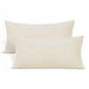 Picture of Jersey Knit Small Pillowcases - Mini Pillow Cases for Travel or Toddler Pillows Sized 12x16, 13x18 or 14x20, Ultra Soft Envelope Microfiber Pillowcases Set of 2, Beige
