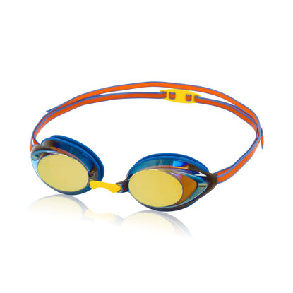 Picture of Speedo Unisex-Adult Swim Goggles Mirrored Vanquisher 2.0, Bright Cobalt/Amber/Gold