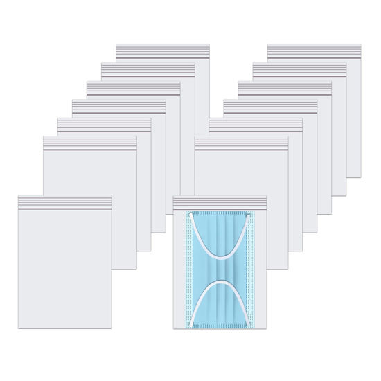 Picture of Clear Resealable Zipper Poly Bags 300pcs 5" x 7" Self Lock Plastic Bags Reclosable Clear Plastic Zip Bags 2 Mil A6 Cards Envelopes Storage Packaging Crafts Candy (12 Sizes to Choose from)