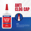 Picture of 1 Oz (1500 CPS) Super Glue All Purpose with Anti Clog Cap. Ca Glue - Adhesive SuperGlue. Cyanoacrylate Glue for Hard Plastics, DIY Craft, Metal and Many More