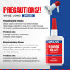 Picture of 1 Oz (1500 CPS) Super Glue All Purpose with Anti Clog Cap. Ca Glue - Adhesive SuperGlue. Cyanoacrylate Glue for Hard Plastics, DIY Craft, Metal and Many More
