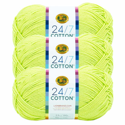 Lion Brand Yarn 761-122 24-7 Cotton Yarn, Taupe