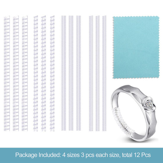 GetUSCart- Ring Size Adjuster for Loose Rings, 12 Pack 4 Sizes for Any ...