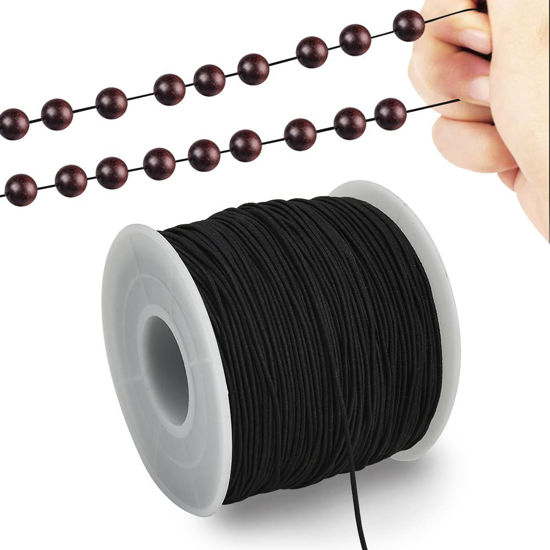 GetUSCart- TONIFUL 1mm x 110 Yards Black Elastic String for Bracelet  Jewelry Making, Stretchy Cord for Bracelets, Rattail Macrame Necklaces Bulk  Beading Thread Kumihimo