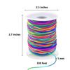 Picture of Elastic String for Bracelets, 1mm x 330 Feet Sturdy Rainbow Elastic Cord for Jewelry Making, Necklaces, Beading and Crafts