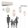 Picture of PartyWoo White Sand Balloons, 100 pcs Retro White Balloons Different Sizes Pack of 18 Inch 12 Inch 10 Inch 5 Inch Balloons for Balloon Garland Balloon Arch as Party Decorations, Birthday Decorations