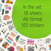 Picture of 100Pcs Funny Psychology Stickers for Laptop, Therapy Stickers, Funny Psychology Gifts for Women & Men, Gifts for Psychologists, Psychology Gifts for Professors, Psychology Major Gifts for Students