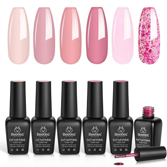 Buy Gellen Gel Nail Polish Kit with U V LED Light 54W Nail Dryer, 6 Gel Nail  Nude Colors, No Wipe Top Base Coat, Nail Art Decorations, Manicure Tools,  All-In-One Manicure Kit,