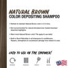 Picture of No Fade Fresh Hair Color Depositing Shampoo with BondHeal Bond Rebuilder - Maintain & Refresh Color, Temporary Hair Color Dye - Sulfate, Paraben, and Ammonia Free (Natural Brown)
