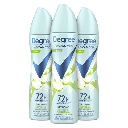 Picture of Degree Antiperspirant Spray Deodorant for Women Apple & Gardenia 72-Hour Protection, 3.8 Ounce (Pack of 3)