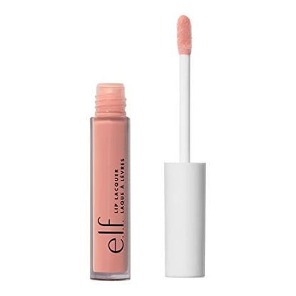 Picture of e.l.f. Lip Lacquer, Nourishing, Non-Sticky Ultra-Shine Lip Gloss With Sheer Color, Infused With Vitamins A & E, Vegan & Cruelty-Free, Whisper Pink