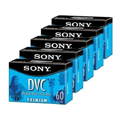 Picture of Sony DVM60PRL Premium MiniDV 60min Data Tape Cartridge 5 Pac