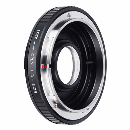 Picture of K&F Concept Pro Lens Mount Adapter Compatible for Canon FD FL 35mm SLR Lens to Canon EOS (EF, EF-S) Camera, Compatible with Canon 1D, 1DS, Mark II, III, IV, Digital Rebel T5i, T4i, T3i, T3