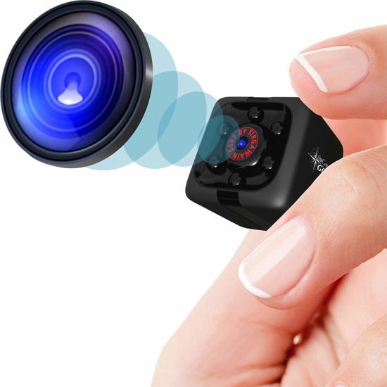 Mini Spy Camera 1080P Hidden Camera - Portable Small HD Nanny Cam with  Night Vision and Motion Detection - Indoor Covert Security Camera for Home  and