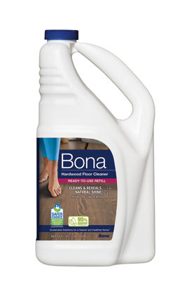 Picture of Bona Hardwood Floor Cleaner Refill - 64 fl oz - Residue-Free Floor Cleaning Solution for Bona Spray Mop and Spray Bottle Refill - For Wood Floors