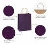 Picture of BagDream Gift Bags 8x4.25x10.5 Inches 100Pcs Paper Bags with Handles Bulk, Shopping Bags Kraft Bags Retail Bags Craft Bags 100% Recyclable Paper Gift Bags Purple