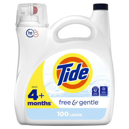 Picture of Tide Free & Gentle Liquid Laundry Detergent 100 loads 146 fl oz HE Compatible